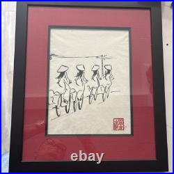 Vintage Signed Minimalist Folk Art Painting