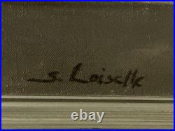 Vintage Signed Oil Painting Still Life Crockery Stoneware STUDY IN GRAY Framed