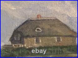 Vintage Street Fair Oil By Geraldine D N Acker Poughkipsi NY Folk Art Painting