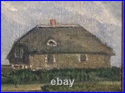 Vintage Street Fair Oil By Geraldine D N Acker Poughkipsi NY Folk Art Painting
