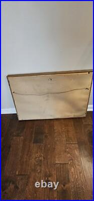 Vintage Theodore Degroot Lath Art Farm Wood Mosaic 37x25 Signed Folk Vintage Theodore Degroot Lath Art Farm Wood Mosaic 37x25 Signed Folk