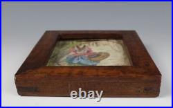 Vintage Theorem Painting by Betty Kinley Oil on Velvet Beatrix Potter Folk Art
