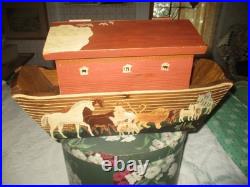 Vintage Toy Folk Art Paintings Noah's Ark 10 Animals Primitive New England Find