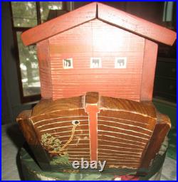 Vintage Toy Folk Art Paintings Noah's Ark 10 Animals Primitive New England Find