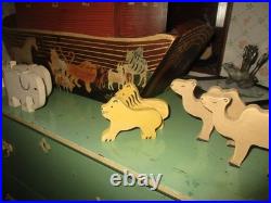 Vintage Toy Folk Art Paintings Noah's Ark 10 Animals Primitive New England Find