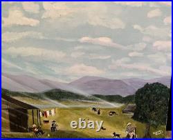 Vintage folk art household surrealism Signed By The Artist Randall Raley 1981