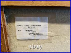 Vintage folk art household surrealism Signed By The Artist Randall Raley 1981