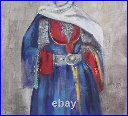 Vintage gouache painting theatre folk costume design