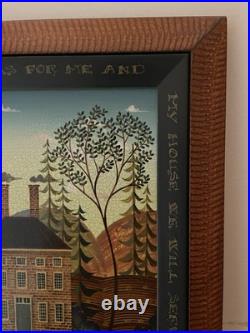 Vtg Folk Art Painting On Board D. Masters Kriebel Signed House Dogs Joshua 2415 Vtg Folk Art Painting On Board D. Masters Kriebel Signed House Dogs Joshua 2415