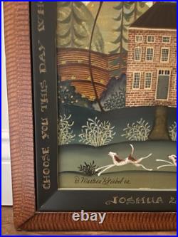Vtg Folk Art Painting On Board D. Masters Kriebel Signed House Dogs Joshua 2415 Vtg Folk Art Painting On Board D. Masters Kriebel Signed House Dogs Joshua 2415