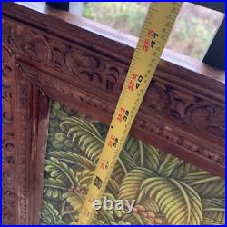 Vtg Suasa Lg Painting Ubid Bali Folk Art Master Tropical Farm Mountain READ 40
