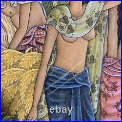 Vtg Suasa Lg Painting Ubid Bali Tropical Farm Mountain READ 40LOCAL PICKUP ONLY