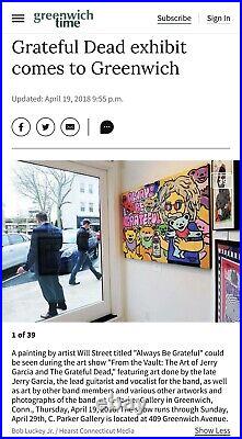 WILL STREET original painting 11x14/ monopoly art banksy invader kaws outsider