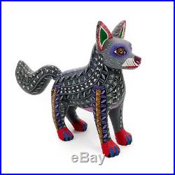 WOLF Oaxacan Alebrije Wood Carving Mexican Folk Art Animal Sculpture Painting