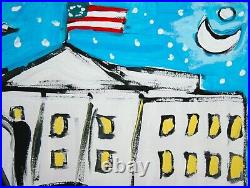 White House Biden Skunk Outsider Political Folk Art Jr Charlie Fast Only Trumper