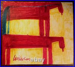 Willie White Folk Art OutsiderAfrican-American Two Red Horses painting #316