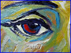 Woman Portrait Oil? Painting Girl? Realism Art? Signed Vintage Original Realist? Pop