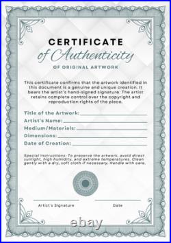 Woman wearing Hat Unique Abstract Expressionism Modern Wall Art Canvas 14x11