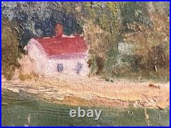Wonderful Folk Art Country Farmstead Showing Harmony Rich Colors Beautiful Frame