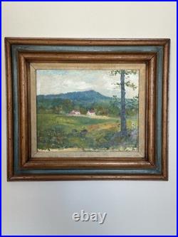 Wonderful Folk Art Country Farmstead Showing Harmony Rich Colors Beautiful Frame