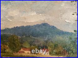 Wonderful Folk Art Country Farmstead Showing Harmony Rich Colors Beautiful Frame