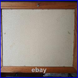 Wonderful Folk Art Painting Oil on Board by Evelyn Johnson