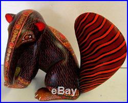 Zeny Fuentes Carved Painted Anteater Folk Art, Oaxacan Wood